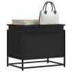 Caja almacenaje con tapa madera ingeniería negro 60x40x51,5 cm