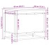 Caja almacenaje con tapa madera ingeniería negro 60x40x51,5