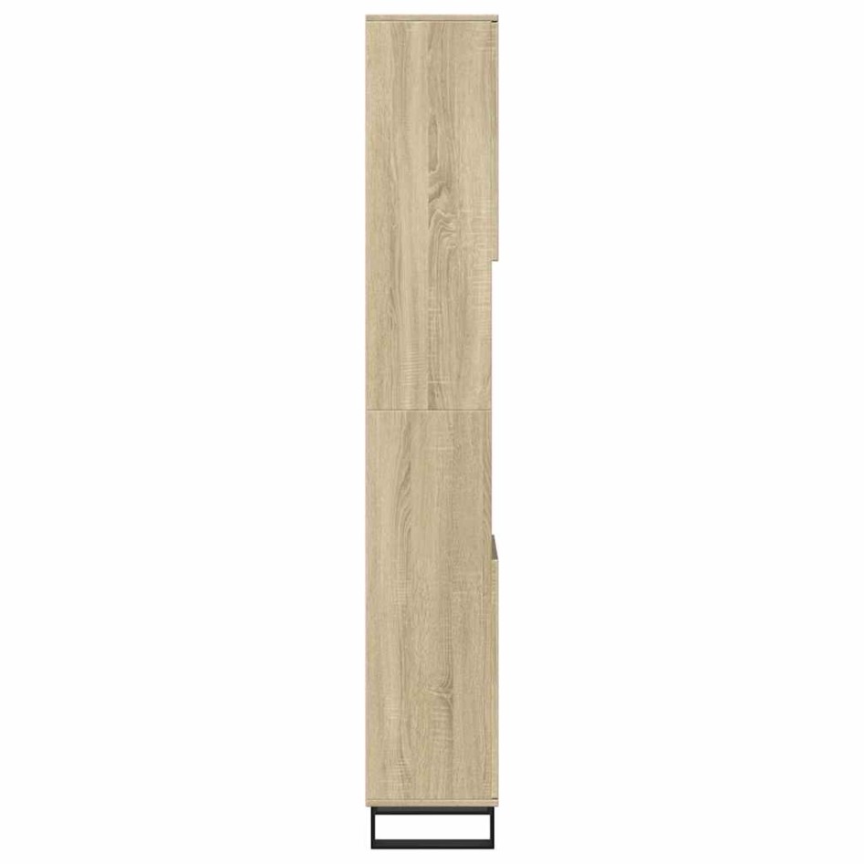 Armario de baño madera contrachapada roble Sonoma 30x30x190