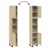 Armario de baño madera contrachapada roble Sonoma 30x30x190