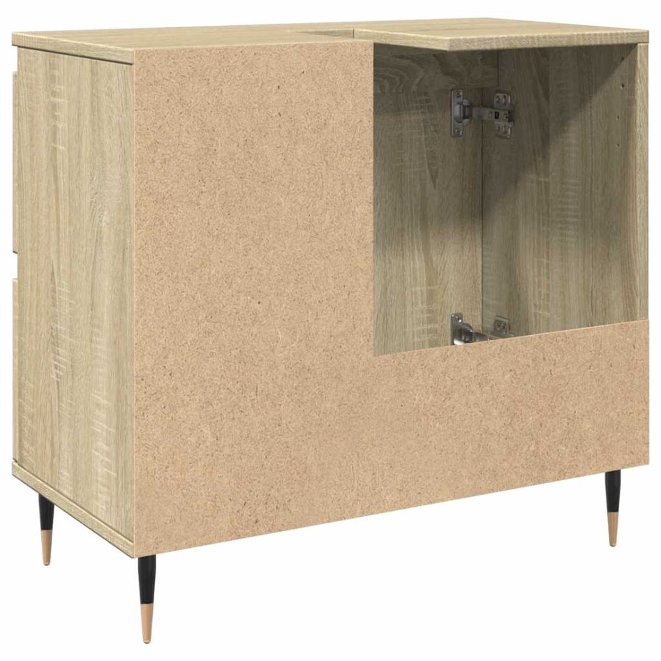 Armario de lavabo de baño madera roble Sonoma 65x33x60