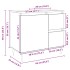Armario de lavabo de baño madera roble Sonoma 65x33x60