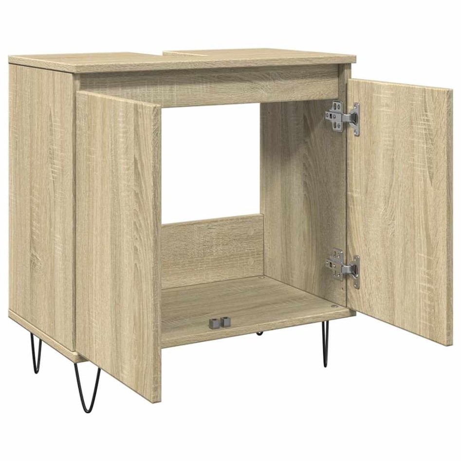 Armario de baño madera de ingeniería roble Sonoma 58x33x60