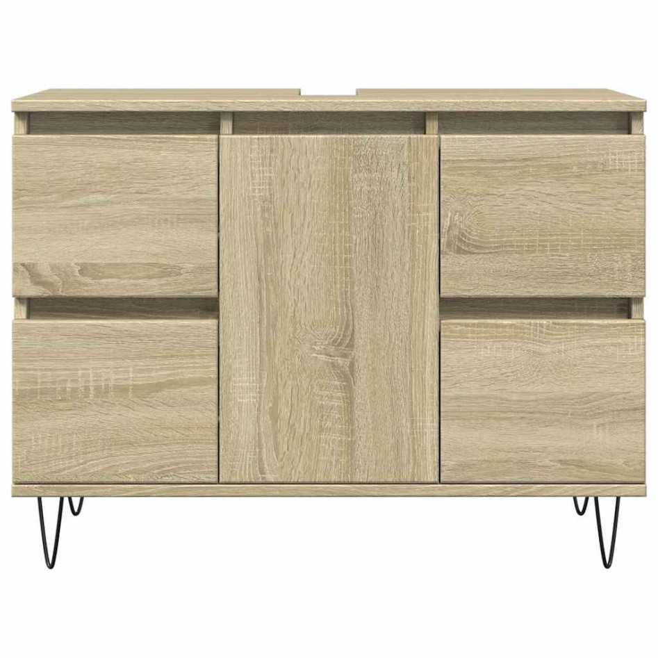 Mueble de baño madera de ingeniería roble Sonoma 80x33x60