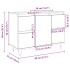 Mueble de baño madera de ingeniería roble Sonoma 80x33x60