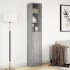 Aparador con LED madera ingeniería gris Sonoma 36x32,5x200