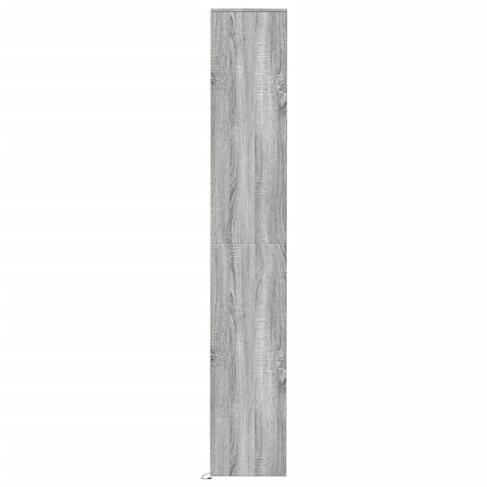 Aparador con LED madera ingeniería gris Sonoma 36x32,5x200