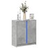 Aparador con LED madera ingeniería gris hormigón 77x34x85