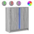 Aparador con LED madera de ingeniería gris Sonoma 77x34x85