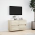 Mueble de TV de pared con luces LED roble Sonoma 80x31x45