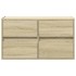 Mueble de TV de pared con luces LED roble Sonoma 80x31x45