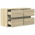 Mueble de TV de pared con luces LED roble Sonoma 80x31x45