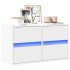 Mueble de TV de pared con luces LED blanco 80x31x45