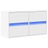 Mueble de TV de pared con luces LED blanco 80x31x45