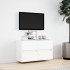 Mueble de TV de pared con luces LED blanco 80x31x45