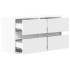 Mueble de TV de pared con luces LED blanco 80x31x45