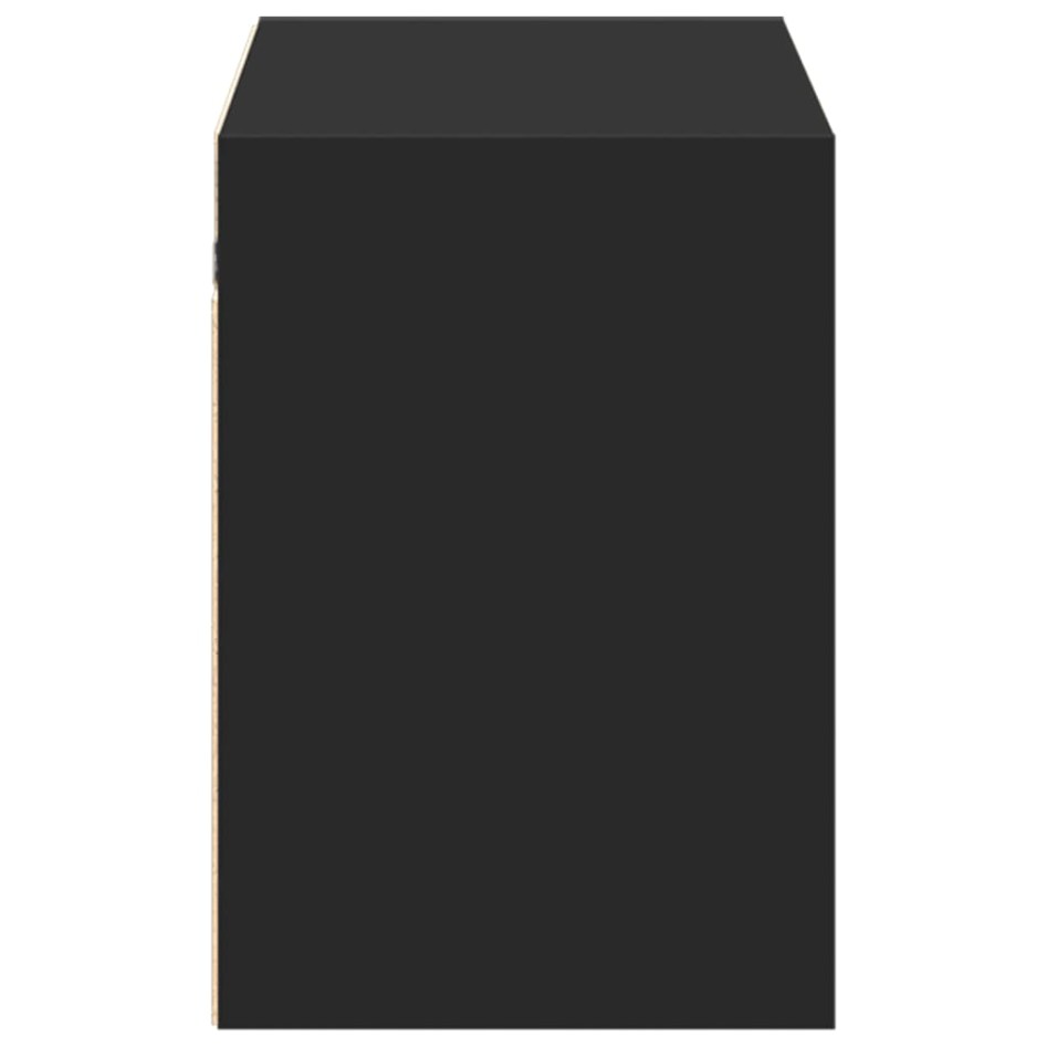 Mueble de TV de pared con luces LED negro 100x31x45