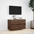 Mueble de TV de pared con luces LED marrón roble 80x31x45