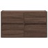 Mueble de TV de pared con luces LED marrón roble 80x31x45