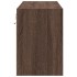 Mueble de TV de pared con luces LED marrón roble 80x31x45
