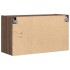 Mueble de TV de pared con luces LED marrón roble 80x31x45