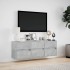 Mueble de TV de pared con luces LED gris hormigón 130x31x45