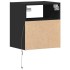 Muebles de TV de pared con luces LED 2 uds negro 41x31x45