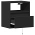Muebles de TV de pared con luces LED 2 uds negro 41x31x45
