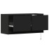 Mueble de TV de pared con luces LED negro 80x31x35