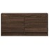 Mueble de TV de pared con luces LED roble marrón 80x31x35