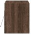 Mueble de TV de pared con luces LED roble marrón 80x31x35