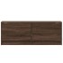Mueble de TV de pared con luces LED marrón roble 100x31x35