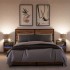Mesitas de noche de pared con luces LED 2 uds roble