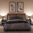 Mesitas de noche de pared con luces LED 2 unidades