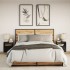Mesitas de noche de pared con luces LED 2 unidades