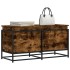 Caja de almacenaje con tapa madera roble ahumado 100x40x51,5