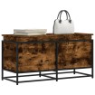 Caja de almacenaje con tapa madera roble ahumado 100x40x51,5 cm
