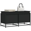 Caja almacenaje con tapa madera ingeniería negro 100x40x51,5 cm