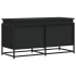 Caja almacenaje con tapa madera ingeniería negro 100x40x51,5