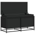 Caja almacenaje con tapa madera ingeniería negro 100x40x51,5