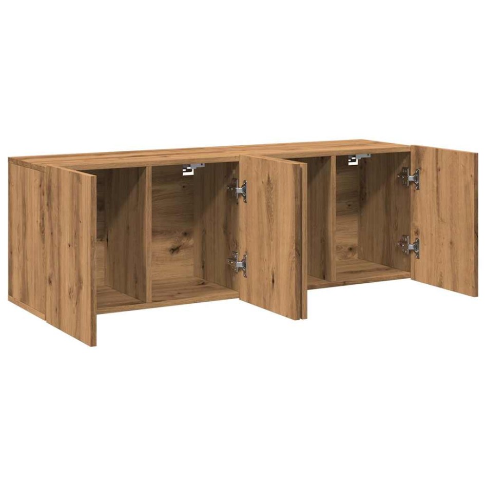 Muebles para TV de pared 2 unidades roble artesanal 60x30x41
