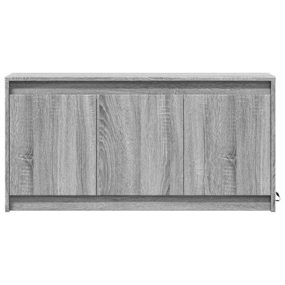 Mueble de TV con LED madera ingeniería gris Sonoma 100x34x50