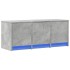 Mueble de TV LED madera ingeniería gris hormigón 97x34x40
