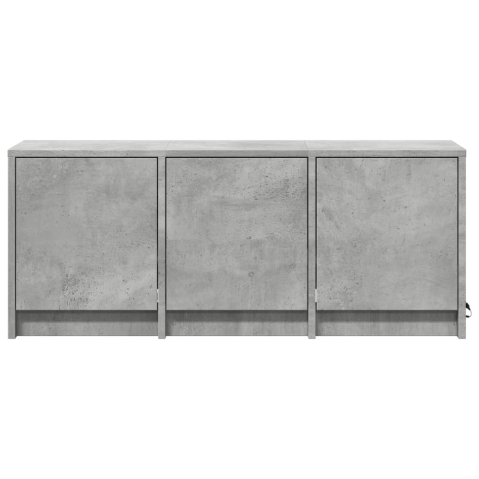 Mueble de TV LED madera ingeniería gris hormigón 97x34x40