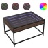 Mesa de centro con Infinity LED marrón roble 70x50x41