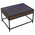 Mesa de centro con Infinity LED marrón roble 70x50x41