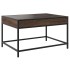 Mesa de centro con Infinity LED marrón roble 70x50x41