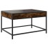 Mesa de centro con Infinity LED roble ahumado 70x50x41
