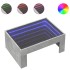 Mesa de centro con Infinity LED gris hormigón 70x50x30