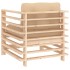 Sillones de jardín con cojines 2 uds madera maciza de